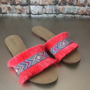 Aldo Fringe Slides Sandels